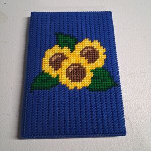 Handmade jr Legal Pad Holder Sunflower Blue With Pockets And Pad Refillable